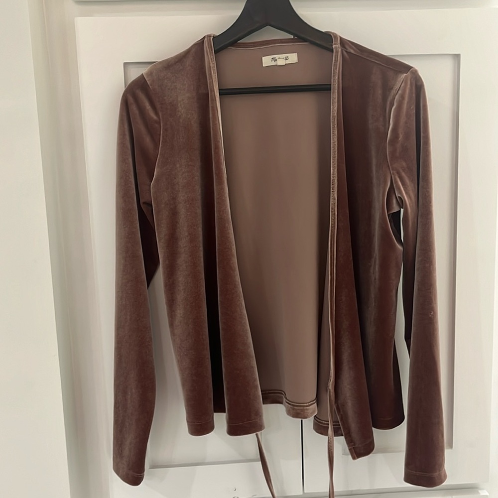 Velvet wrap top from Madewell. Worn once or twice.